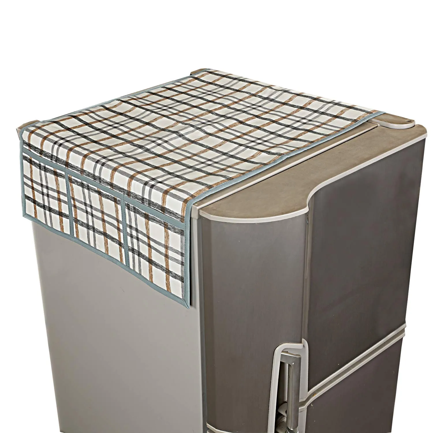 Kuber Industries PVC 3 Pieces Fridge Mats, 2 Pieces Handle Cover and 1 Piece Fridge Top Cover (Multi) - CTKTC8008,Standard
