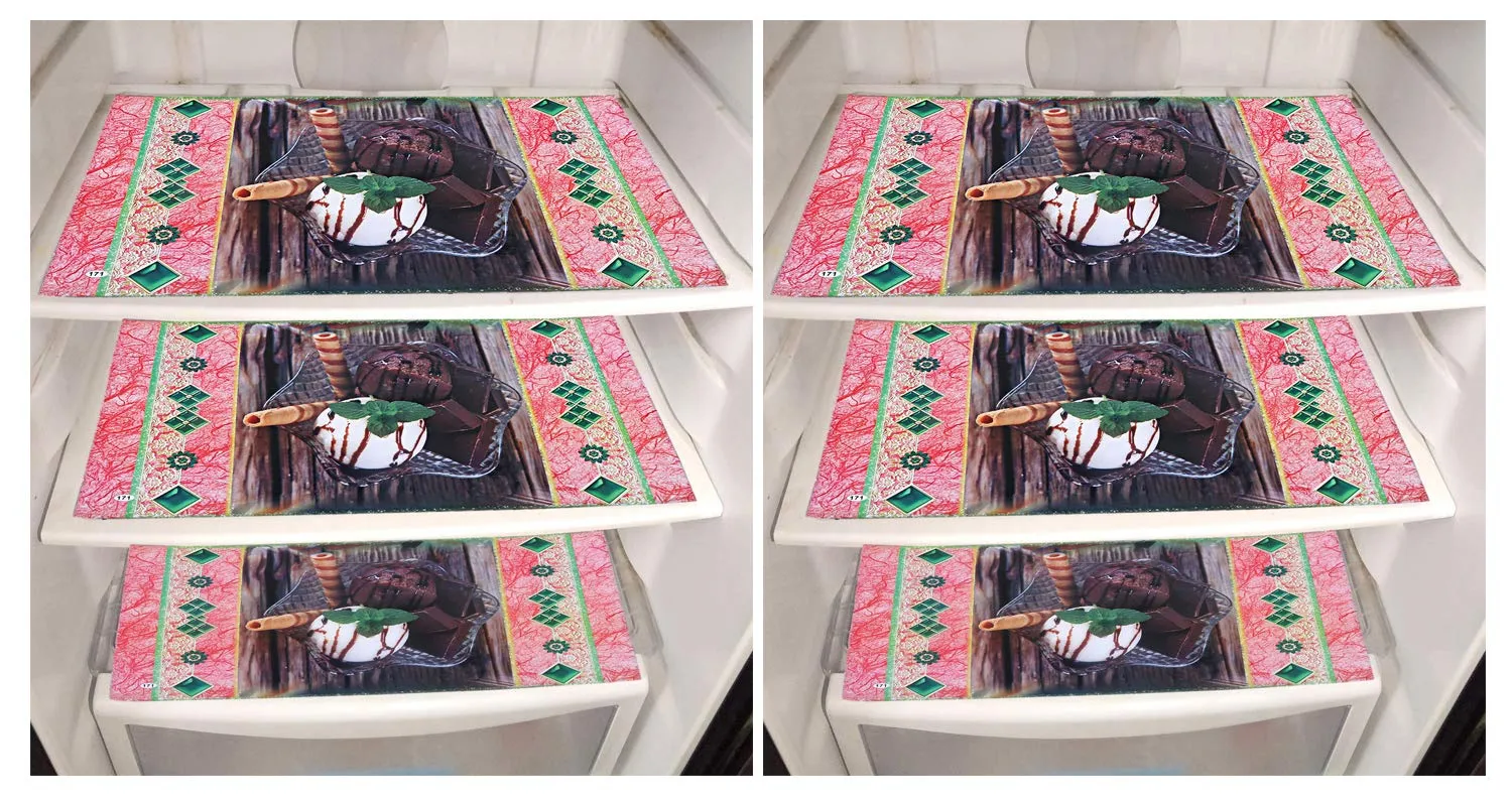 Kuber Industries PVC 6 Pieces Reversible Fridge Drawer Mats (Multi) -CTKTC7059 (Model Number: CTKTC07059)
