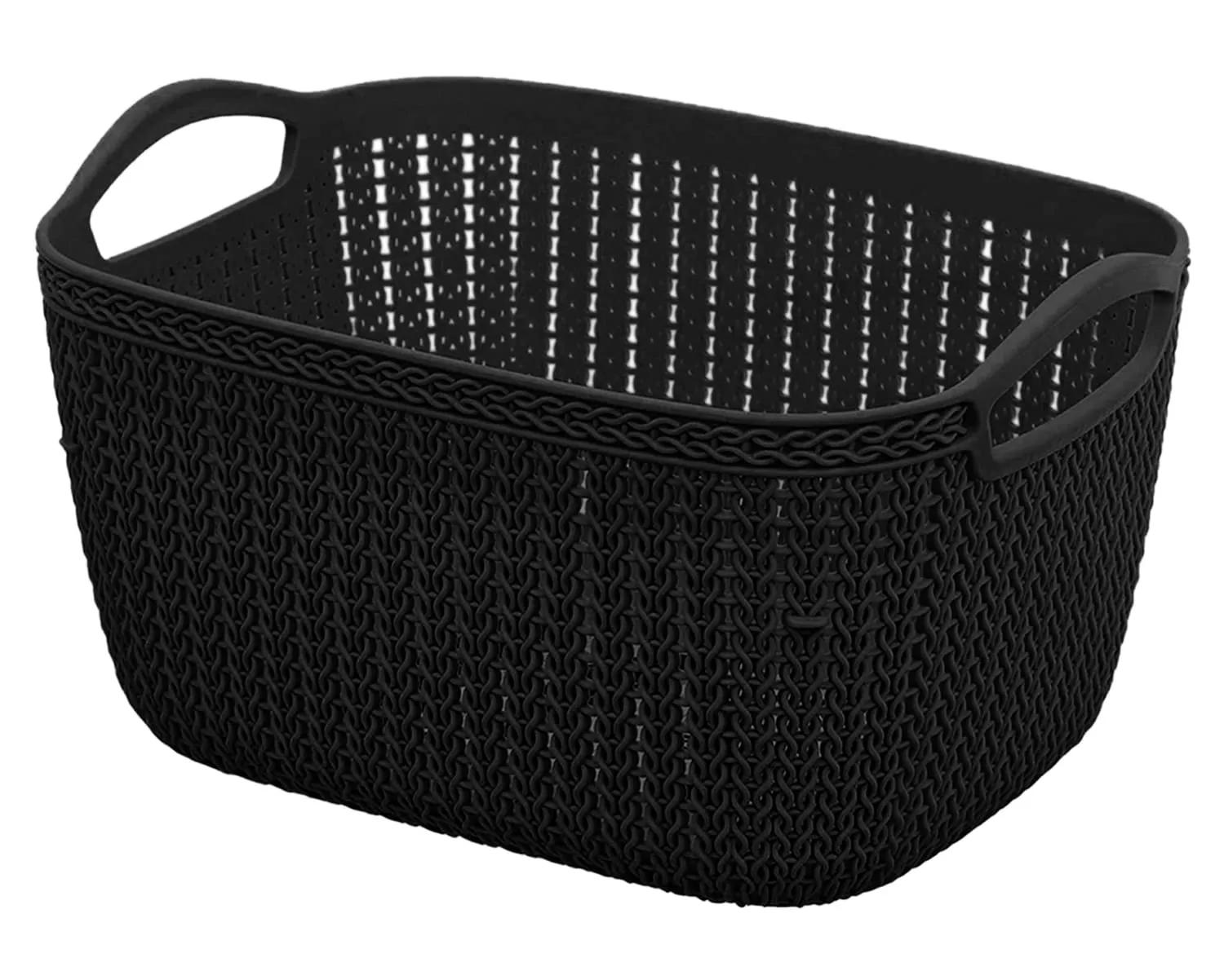 Kuber Industries Unbreakable Plastic 2 Pieces Multipurpose Large Size Flexible Storage Baskets/Fruit Vegetable Kitchen Organizer with Handles (Assorted) - CTKTC030617