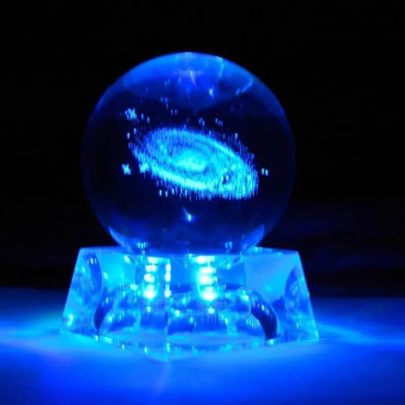 Laser Engraved Solar/Galaxy System 3D Crystal Ball