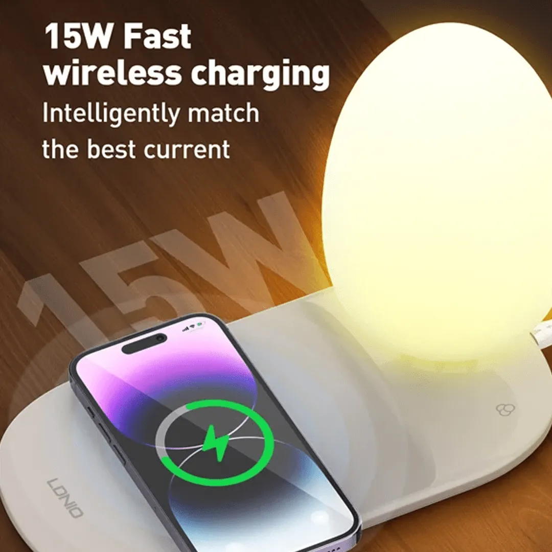 LDNIO 15W Wireless Charging Bedside Lamp