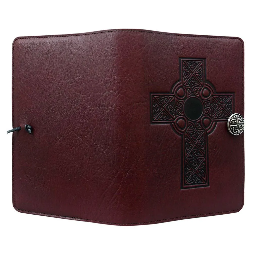 Leather Refillable Journal Notebook, Celtic Cross
