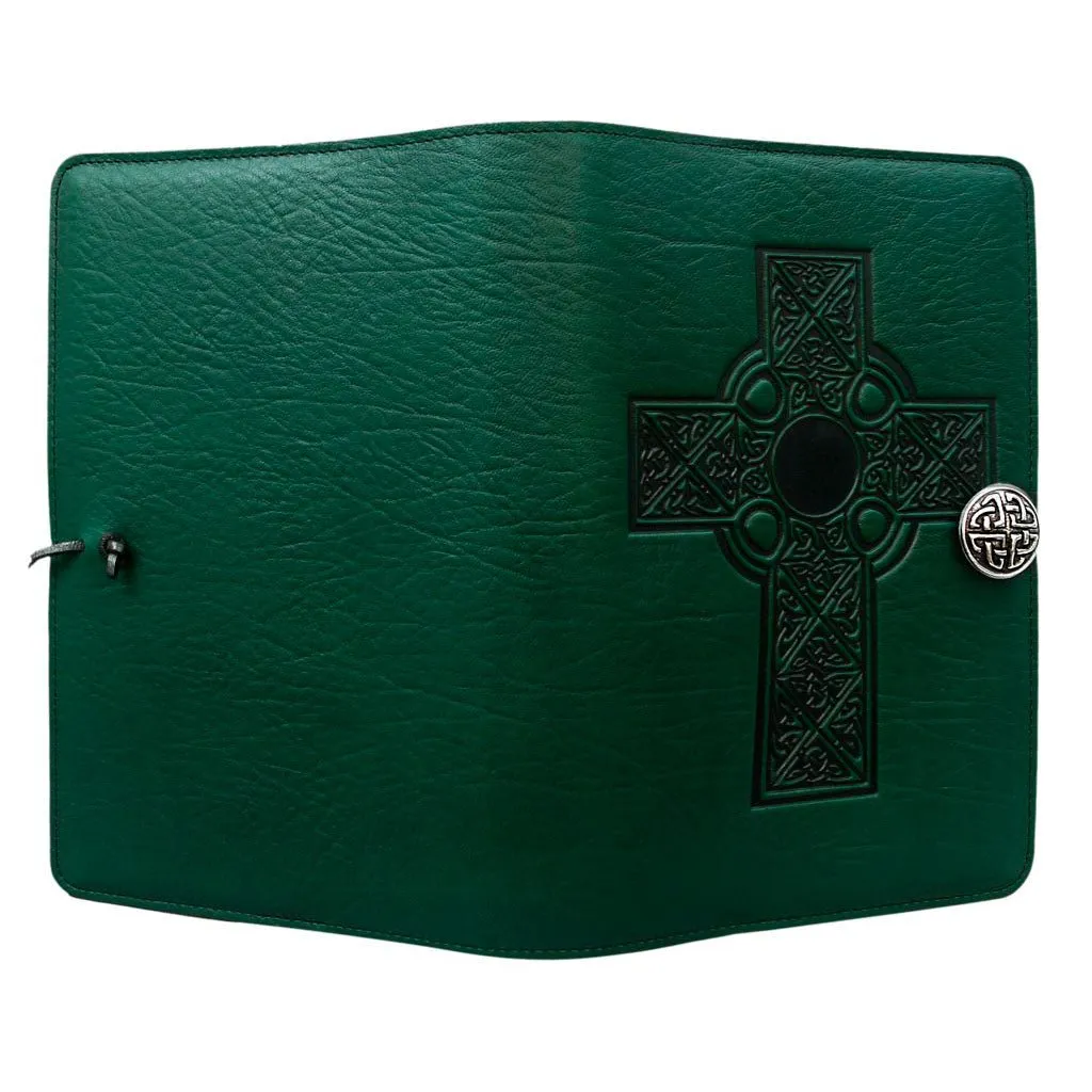 Leather Refillable Journal Notebook, Celtic Cross