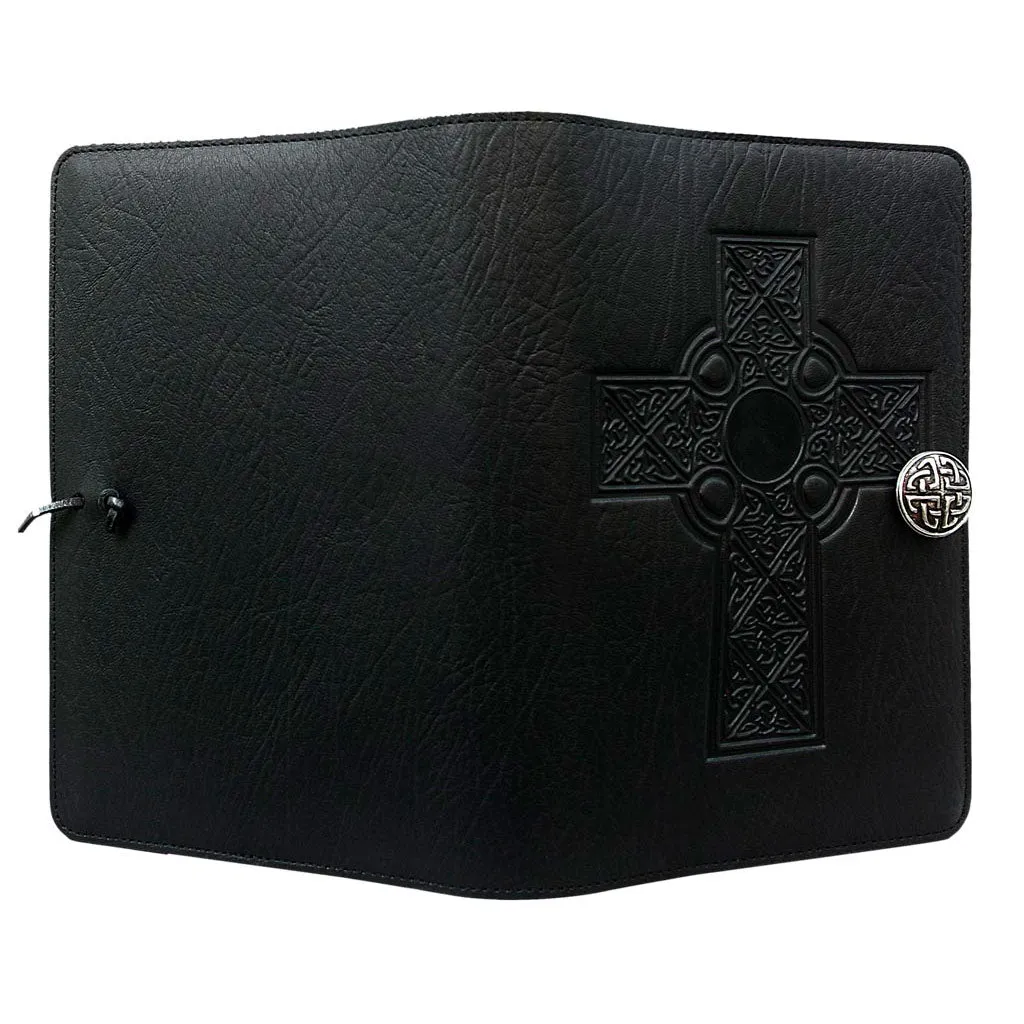 Leather Refillable Journal Notebook, Celtic Cross
