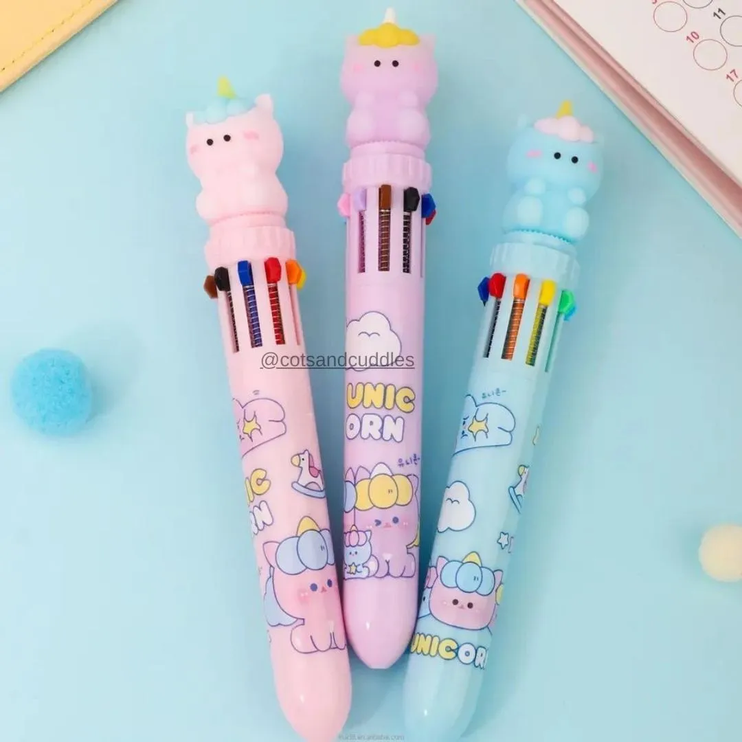 Magical Baby Unicorn Design Multicolor Pen: Spark Your Imagination with Every Stroke