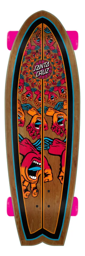 Mandala Hand 8.8in x 27.7in Shark Cruiser Skateboard Santa Cruz Complete