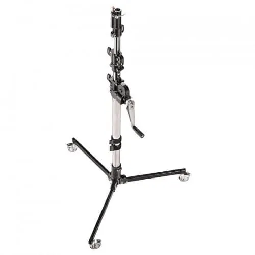 Manfrotto 087NWLB Wind Up Low Base Lighting Stand With Braked Wheels
