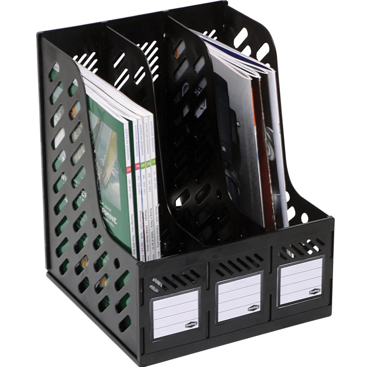 Marbig Magazine Book Holder Racks 3 Sections