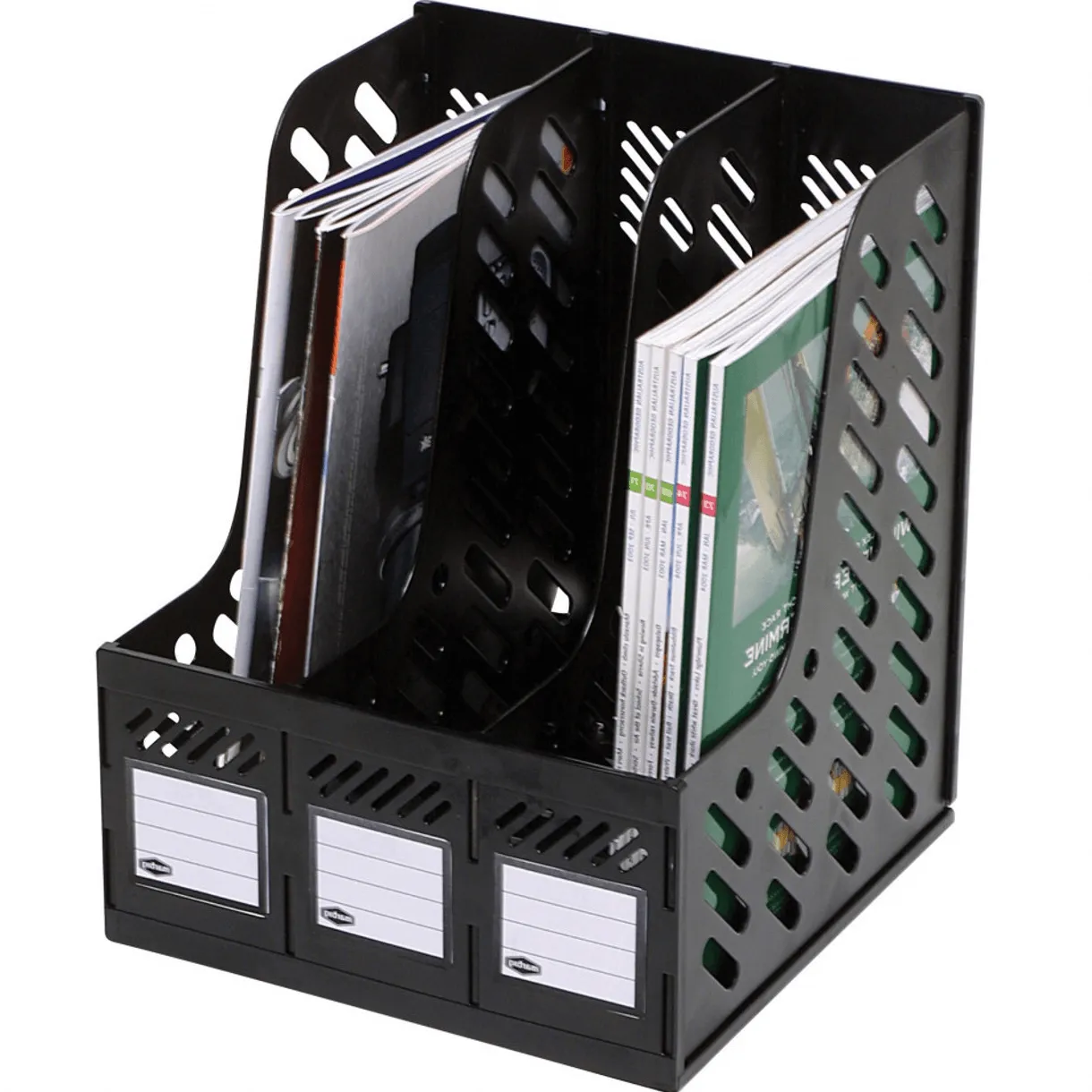 Marbig Magazine Book Holder Racks 3 Sections