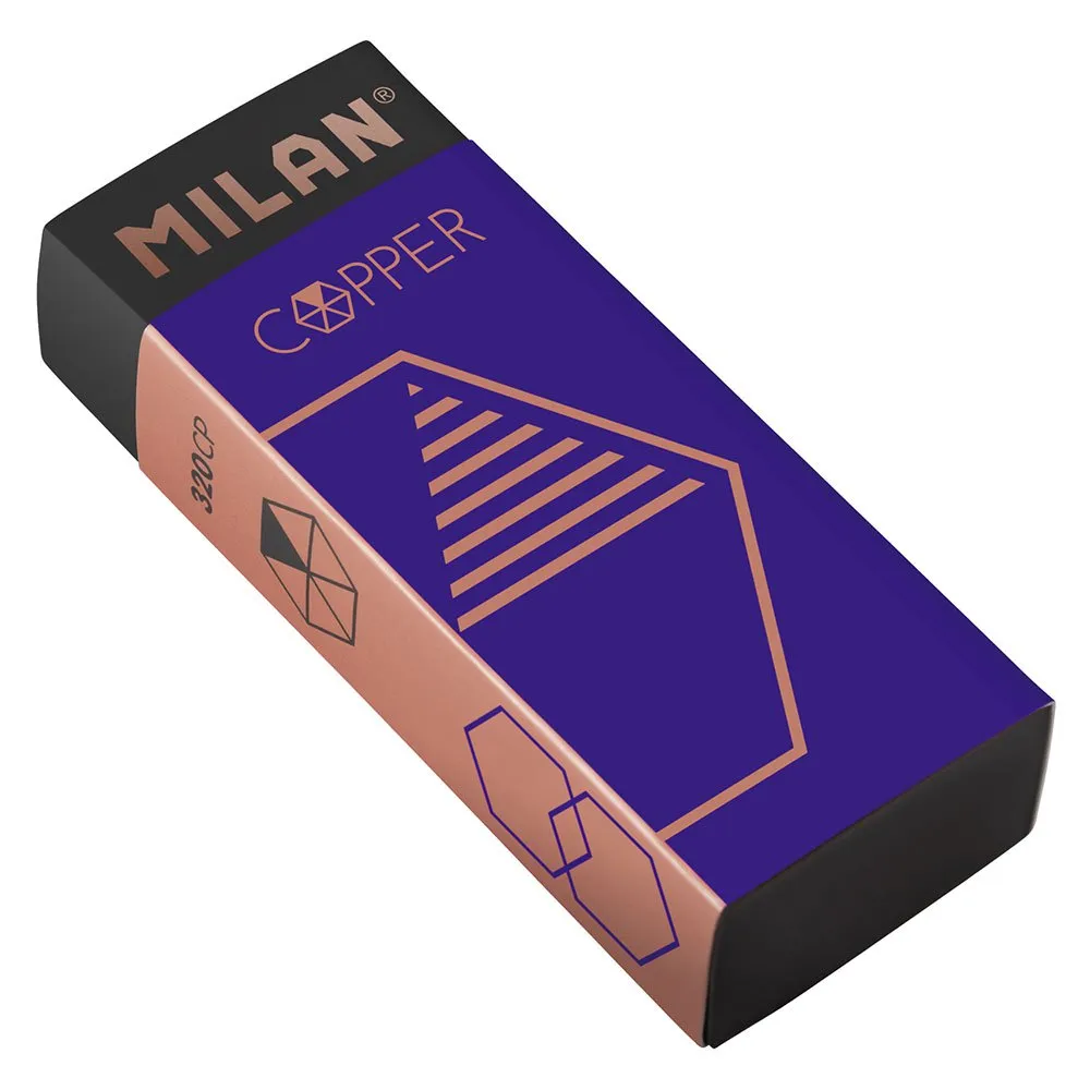 MILAN Display Box 20 Nata® Black Erasers Copper Series