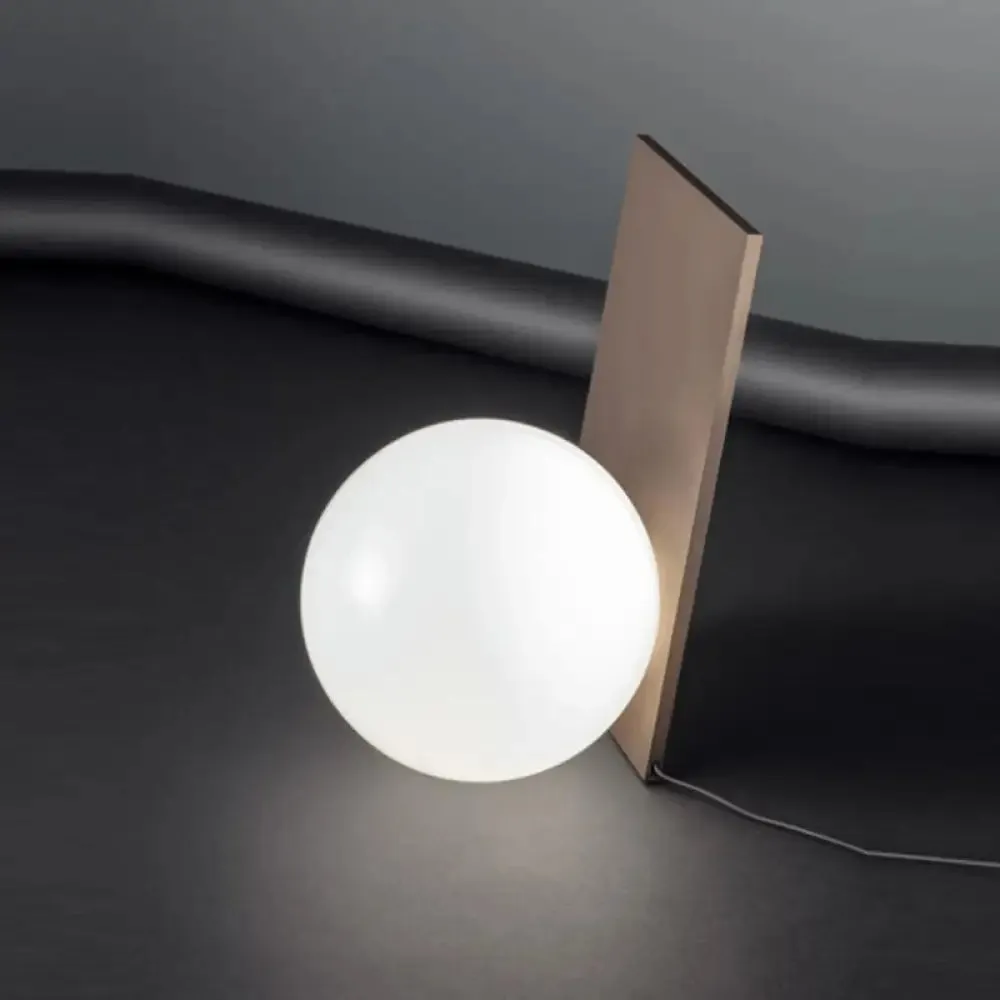 Modern Gold Metal Desk Lamp with Milky Glass Shade - Rectangle Shape, Ideal for Reading and Book Light