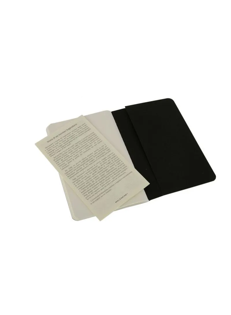 Moleskine Cashier Plain Pocket Notebook Set of 3 Pcs Black