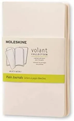 Moleskine Volant Plain Pocket Notebook Set of 2 White