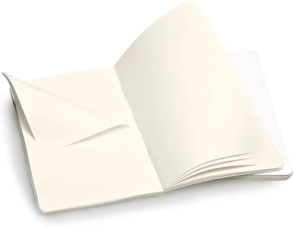 Moleskine Volant Plain Pocket Notebook Set of 2 White
