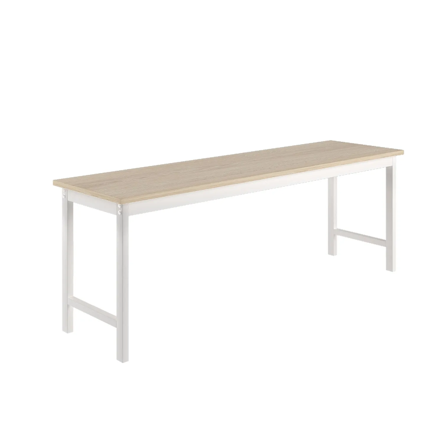 Moss 3pc Dining Set Farmhouse Table with 2 Benches - White Oak