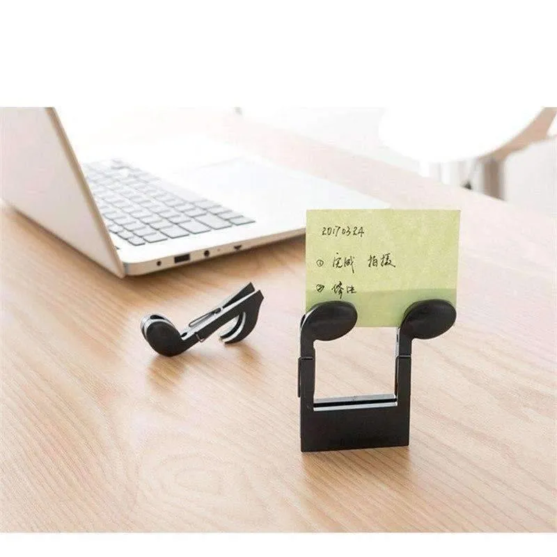 Music Notes Black Clips/Pegs - Set of 2