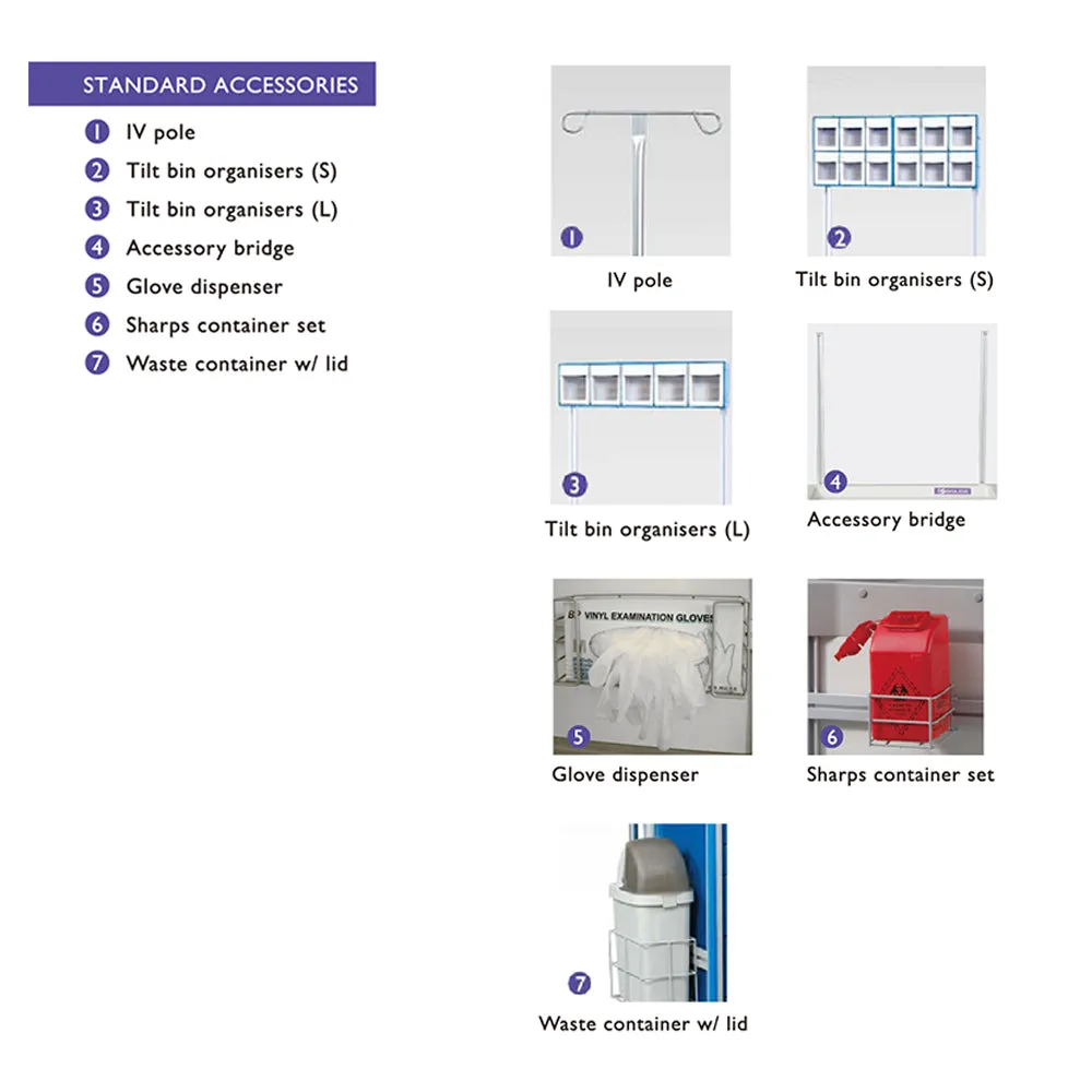 MX Anaesthesia Cart 37" (Blue)