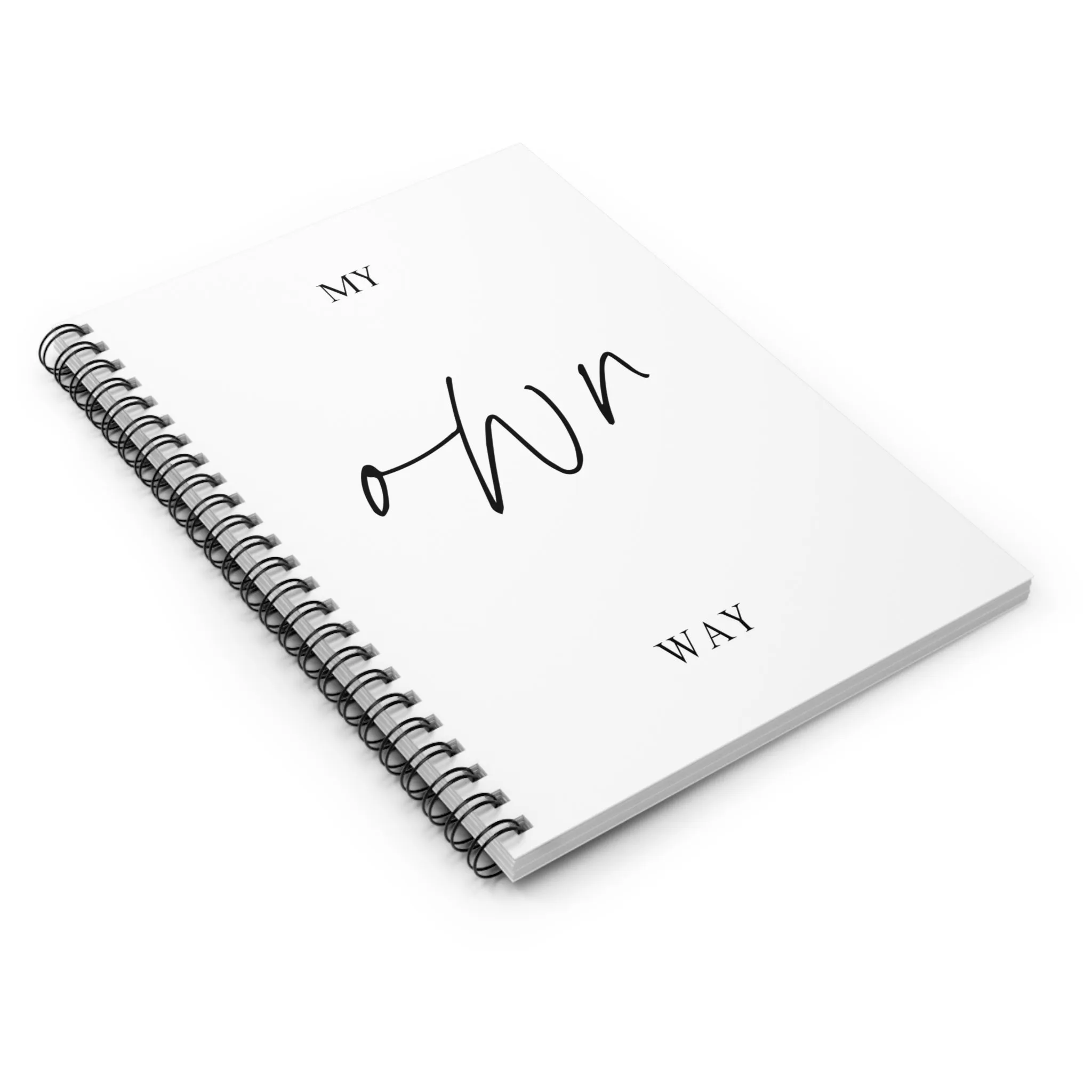 My Own Way Spiral Notebook - Inspirational Ruled Line Journal for Note-taking & Planning