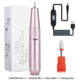 Nail dryers 35000/25000rpm portable profession salon|electric nail drill machinl pink