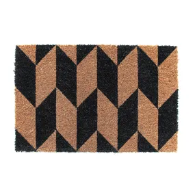 OnlyMat Elegant Herringbone pattern printed Natural Coir Floor Mat