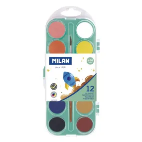 Opaque watercolour tablets 30 mm with brush