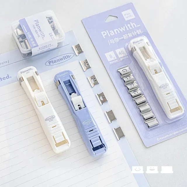 Planwith Paper Clip Dispenser / White