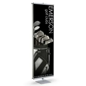 Poster Grip Snap-On Banner Stands For 36" Wide Posters or Banners - Adjustable Pole, Display One or Two Banner Signs