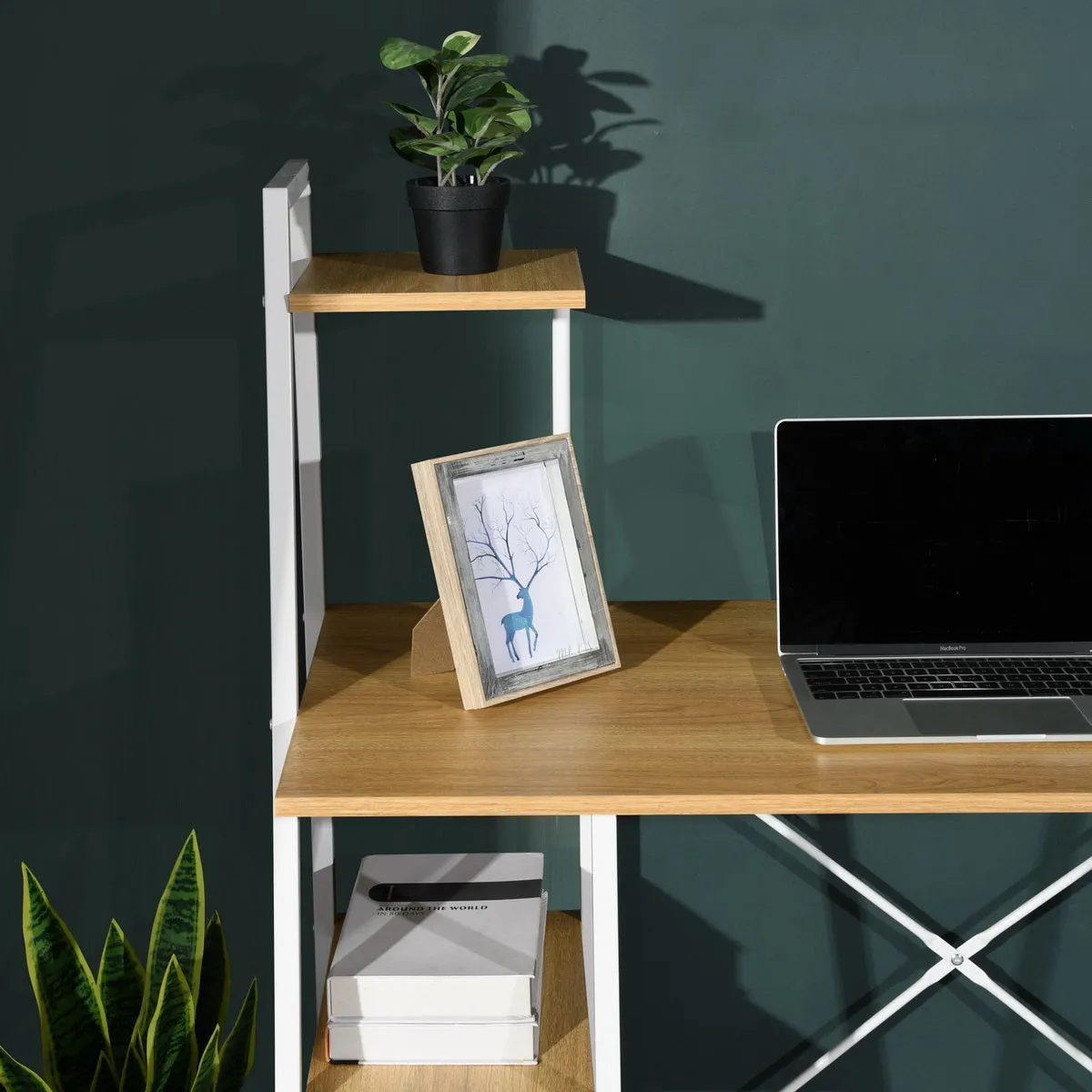 POUCHU Modern Storage Wooden Desk - HomyCasa
