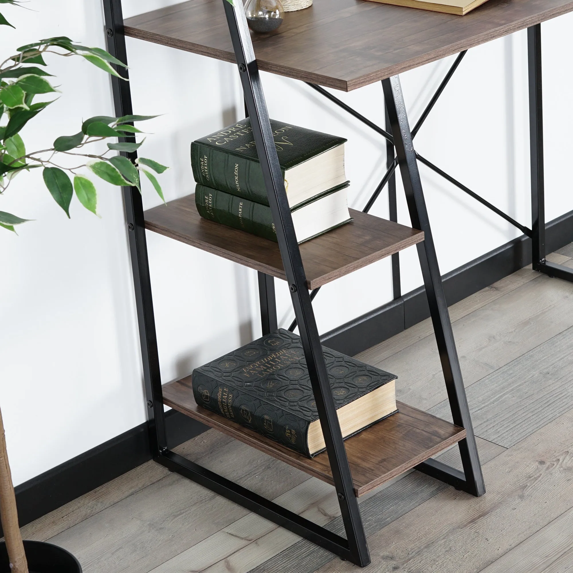 POUCHU Modern Storage Wooden Desk - HomyCasa