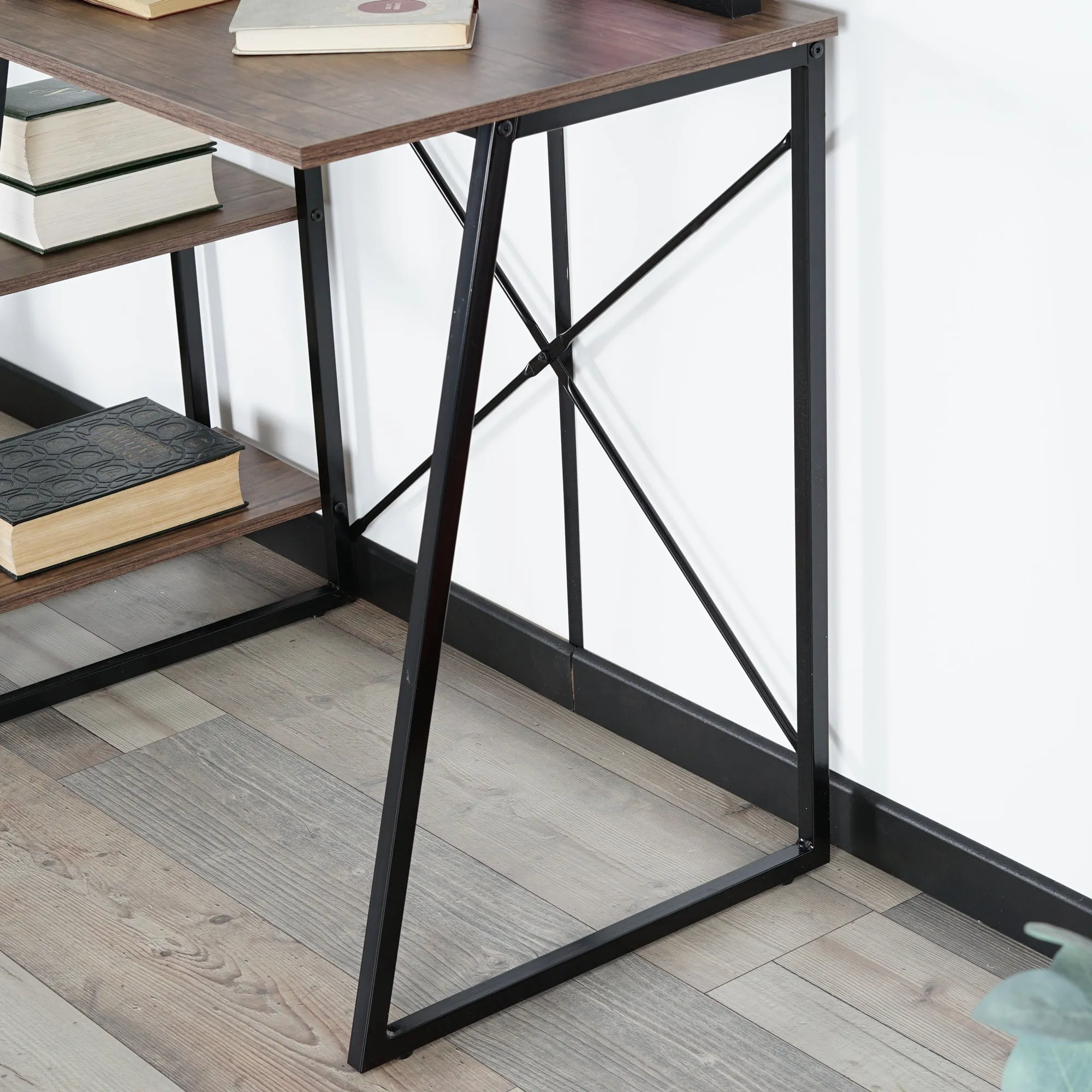 POUCHU Modern Storage Wooden Desk - HomyCasa