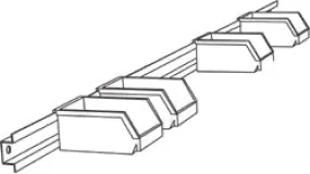 Production Basics 8300 Parts Bin Rail for 48" Wide Bench