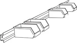 Production Basics 8300 Parts Bin Rail for 48" Wide Bench
