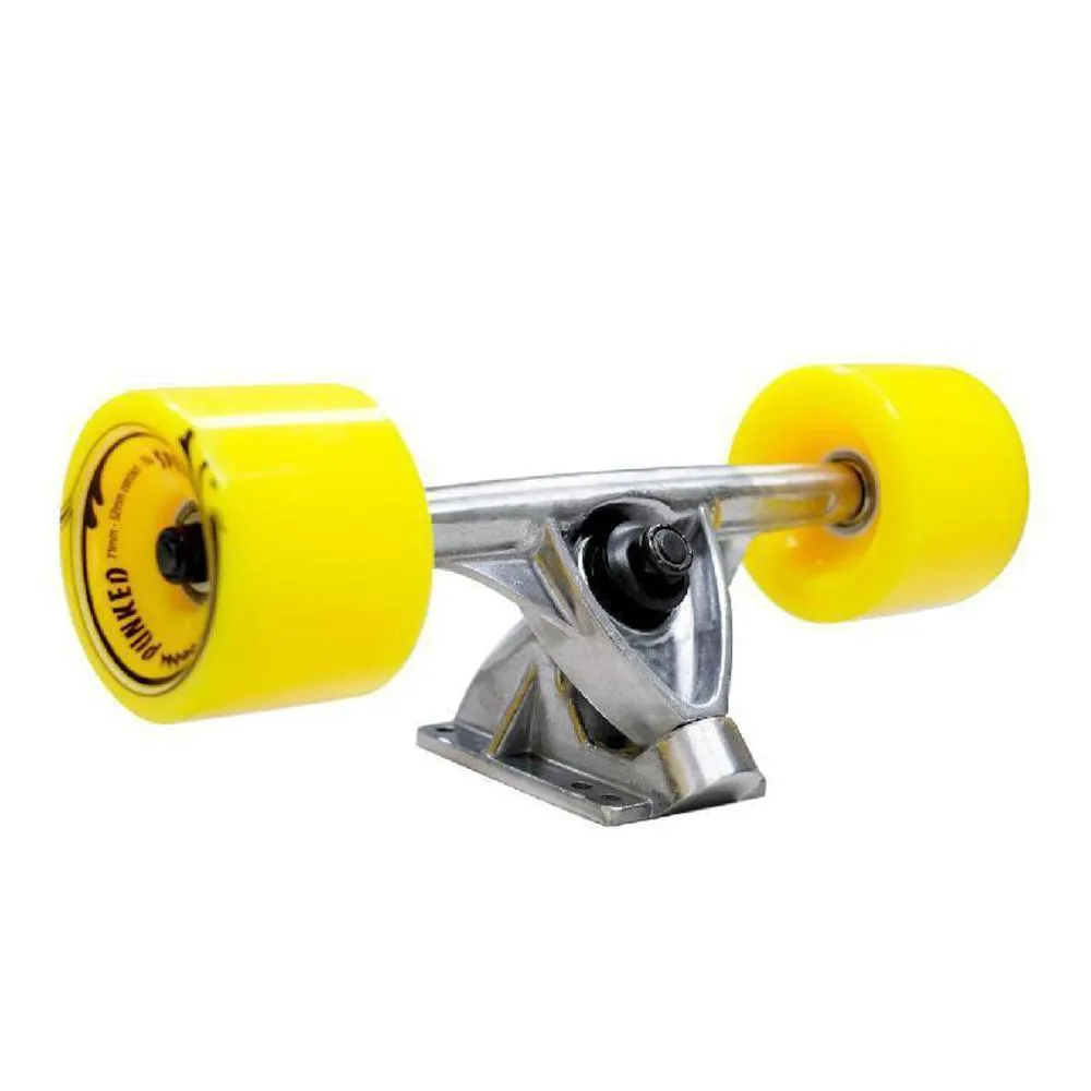 Punked Kicktail Tiedye Rasta Longboard Complete