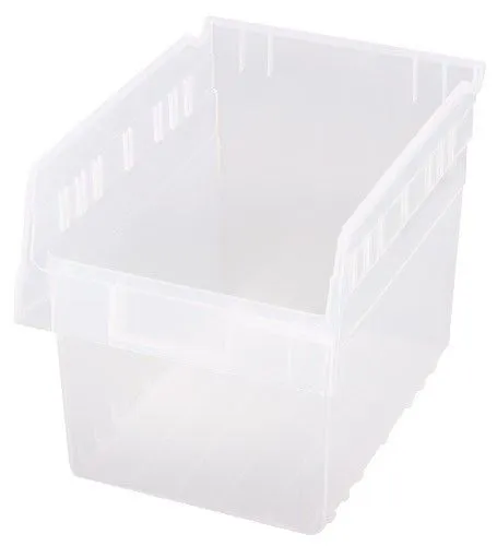 Quantum QSB807CL Clear-View Store-Max Shelf Bins, 8.38" x 11.63" x 8"