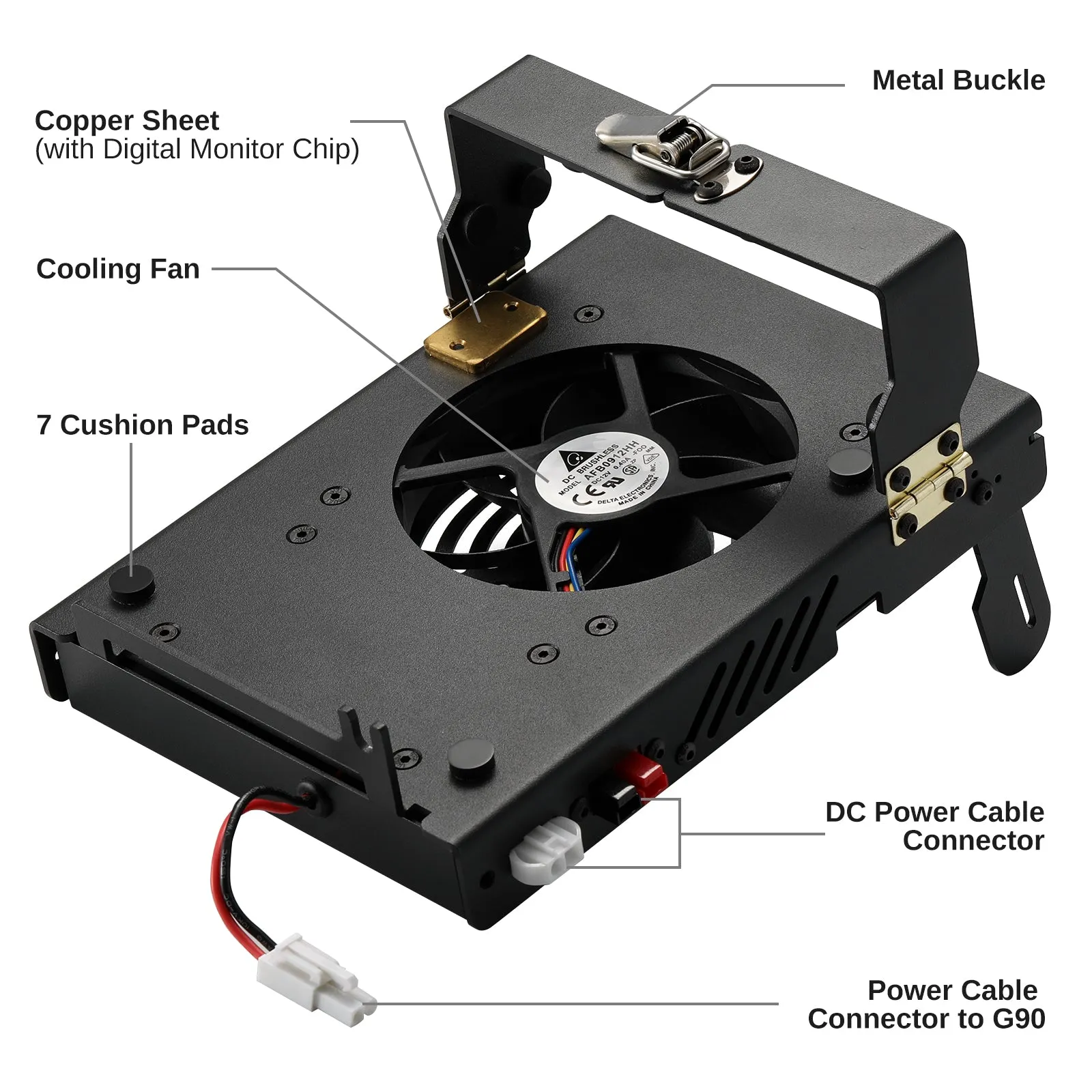 Radioddity G90-H1 Holder Cooling Fan Bracket for Xiegu G90