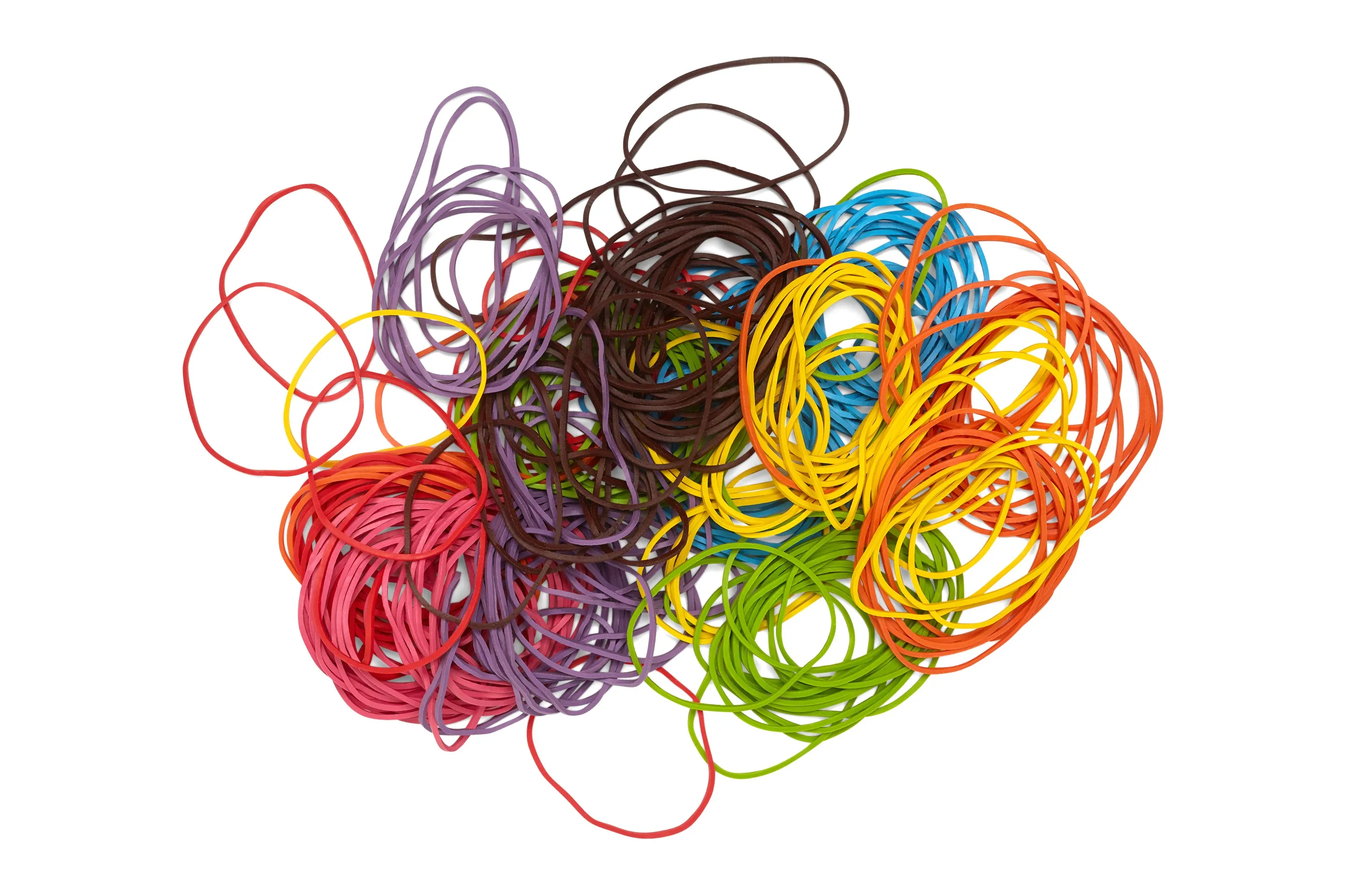 Rainbow Rubber Bands In Tin