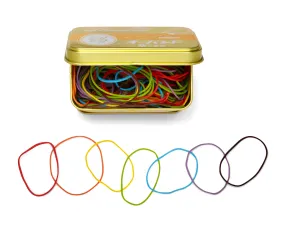 Rainbow Rubber Bands In Tin