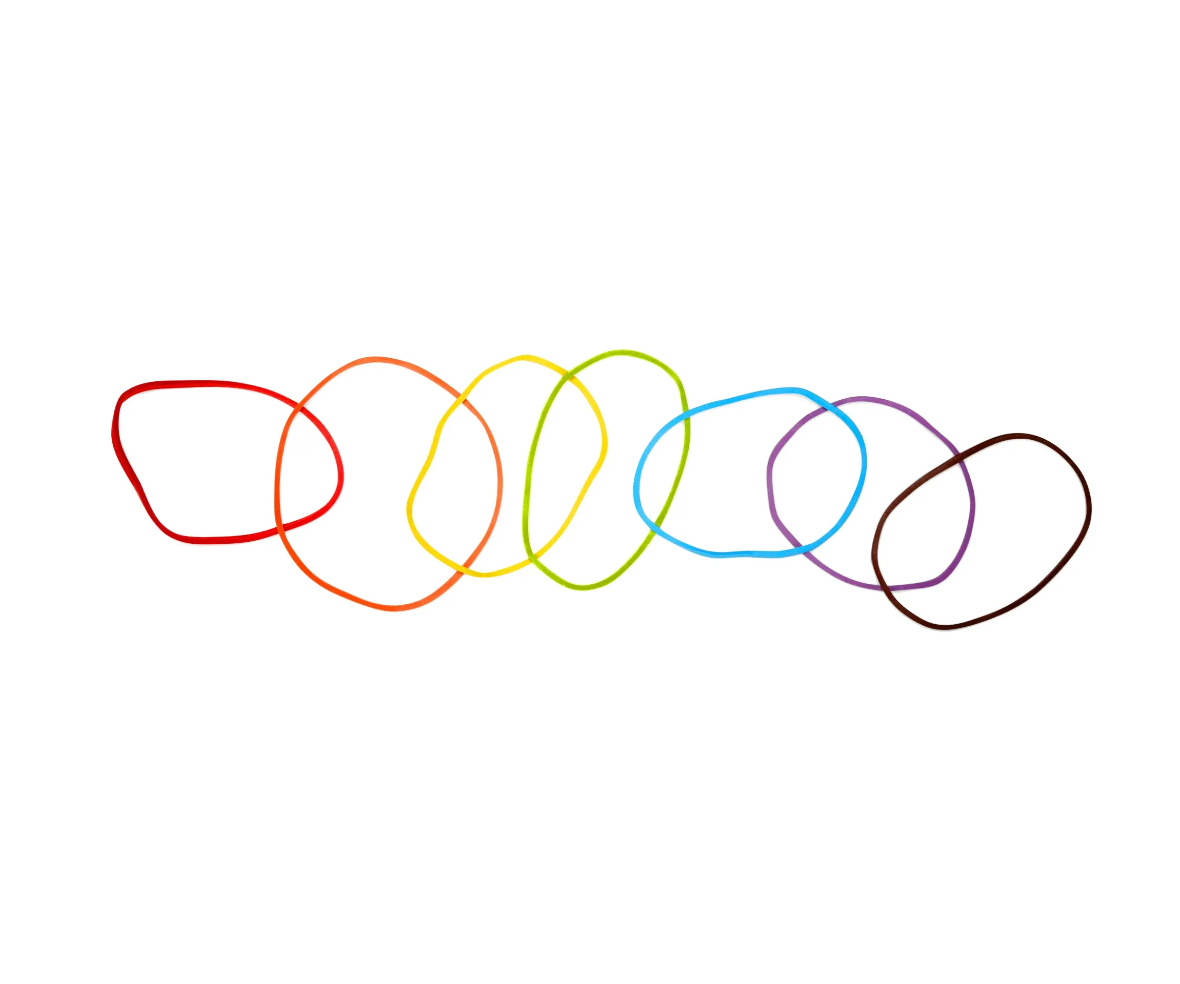 Rainbow Rubber Bands In Tin