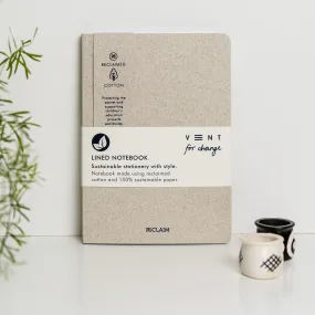 Reclaimed Cotton A5 Notebook - Pearl