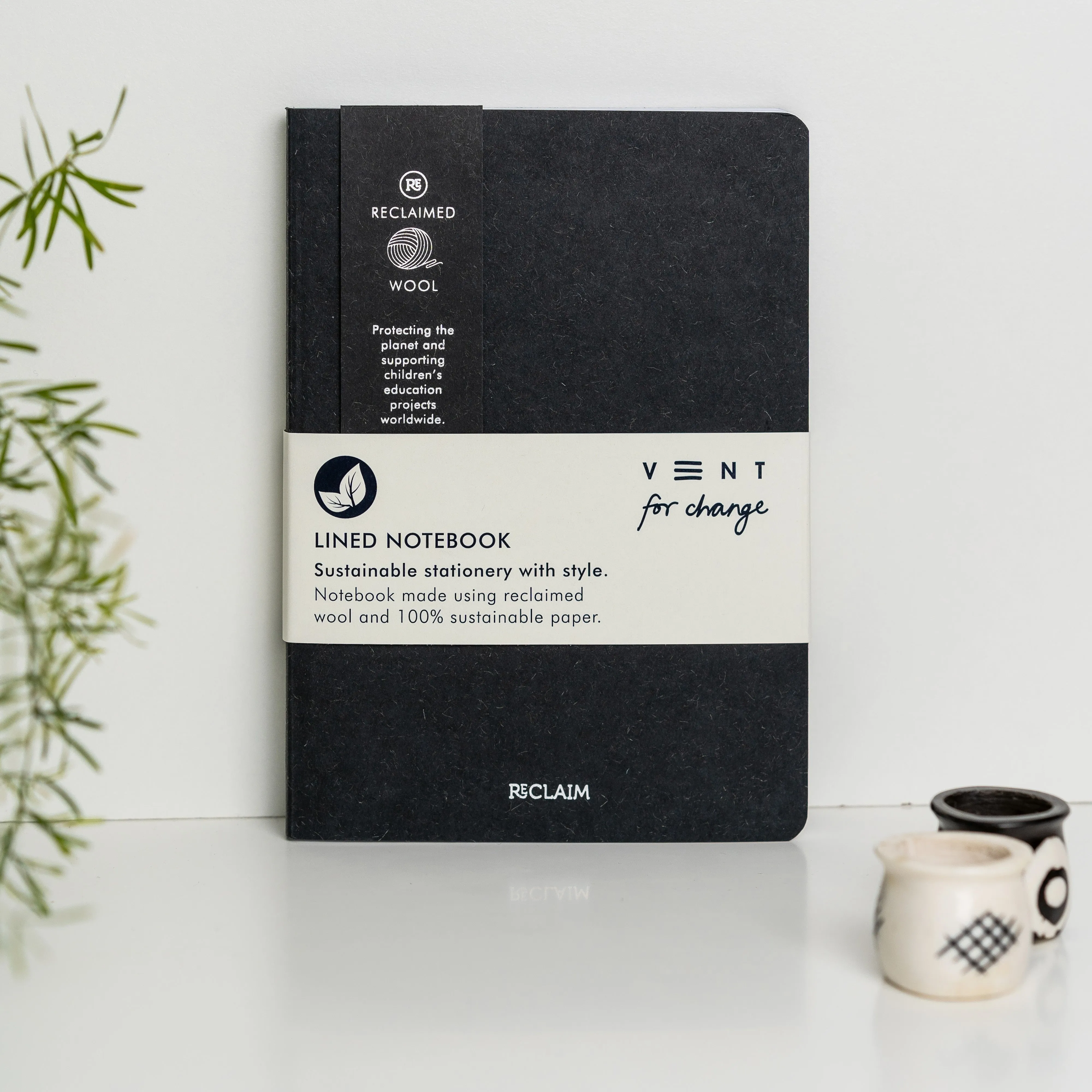 Reclaimed Wool A5 Notebook - Black