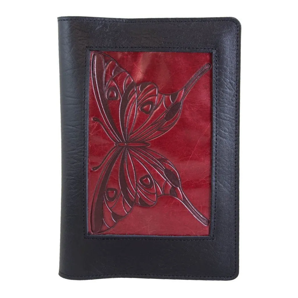 Refillable Leather Icon Journal, Deco Butterfly