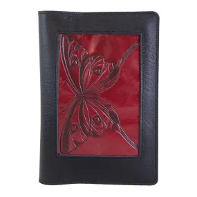Refillable Leather Icon Journal, Deco Butterfly