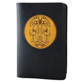 Refillable Leather Icon Journal, Sugar Skull
