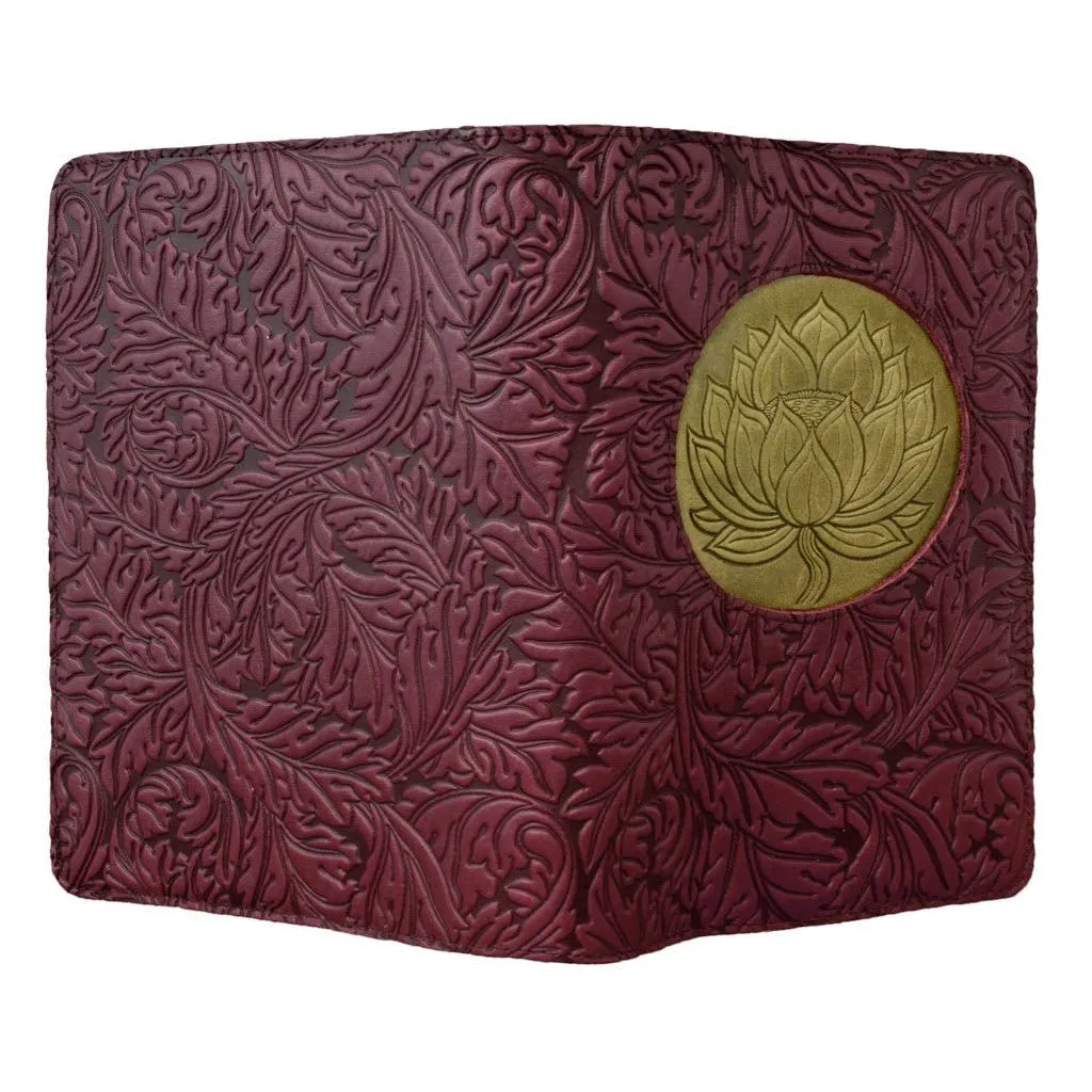 Refillable Leather Icon Luxe Journal, Floating Lotus