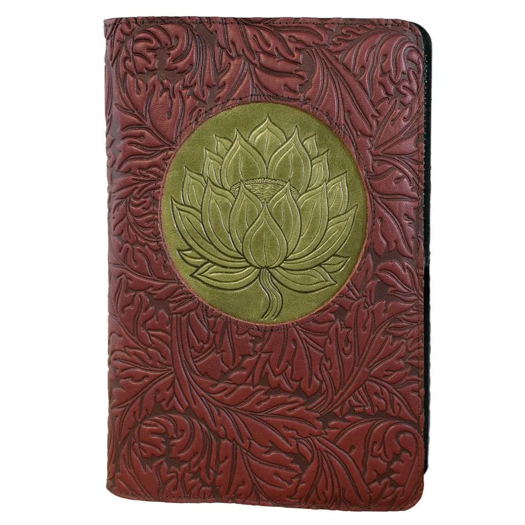 Refillable Leather Icon Luxe Journal, Floating Lotus