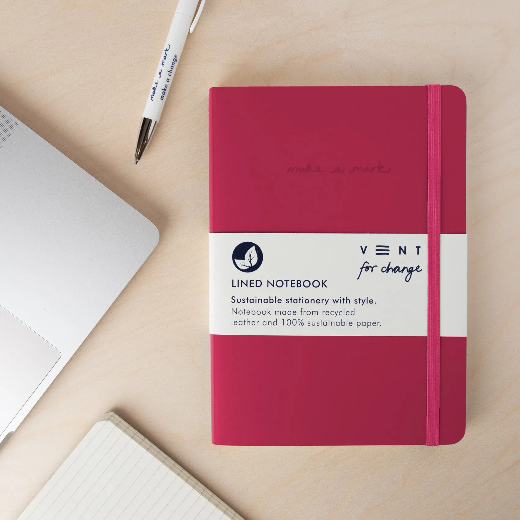 Releather & Sustainable Make a Mark A5 Notebook - Pink