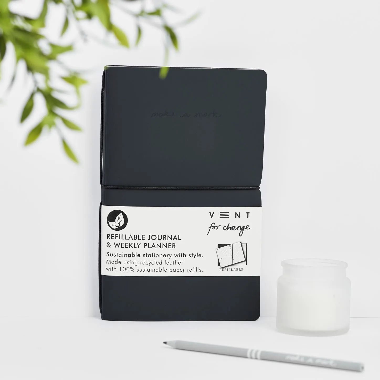 ReLeather & Sustainable Make a Mark Weekly Planner - Charcoal