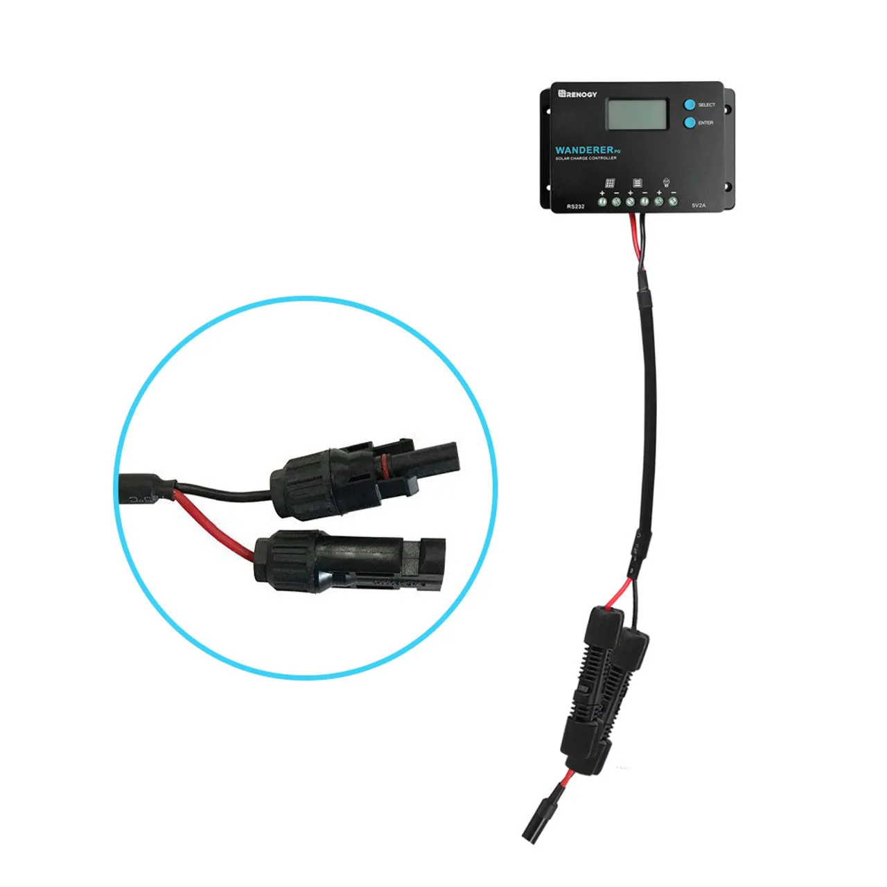 Renogy RNG-TRAYCB-ALGTR - Renogy RNG-TRAYCB-ALGTR MC4 to Alligator Clips Adaptor Tray Cable