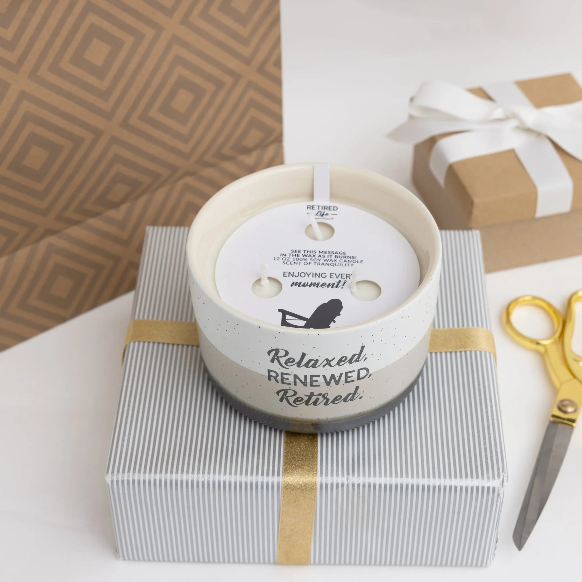 Retired 12 oz - 100% Soy Wax Reveal Triple Wick Candle Scent: Tranquility