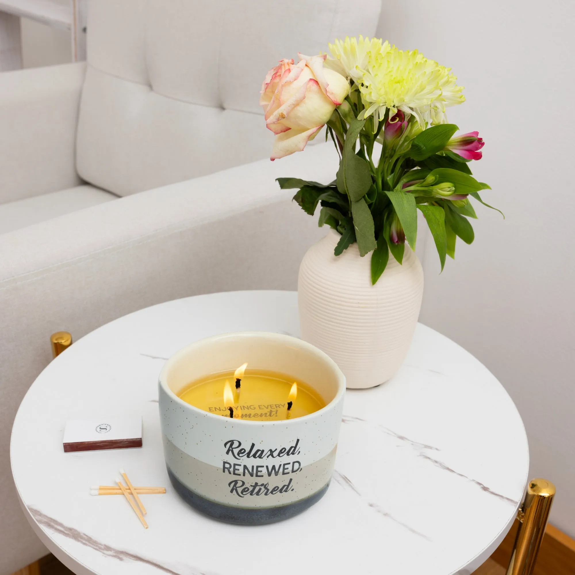 Retired 12 oz - 100% Soy Wax Reveal Triple Wick Candle Scent: Tranquility